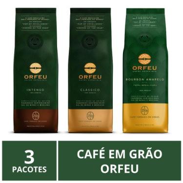 Imagem de Café em Grão, Orfeu, 3 Pacotes de 250g