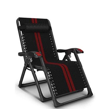 Imagem de YYBOES Espreguiçadeiras, espreguiçadeiras resistentes, móveis de jardim, cadeiras de acampamento e jardim, espreguiçadeiras dobráveis reclináveis à prova d'água de metal para escritório ao ar livre