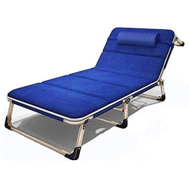 Imagem de Summer Sun Cadeira dobrável portátil para casa, escritório, cama para cochilo, espreguiçadeira, praia, espreguiçadeira, respirável e confortável, cama de solteiro para adultos