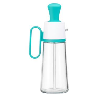 Imagem de Garrafa para Azeite e Óleo 500ml em Vidro com Tampa Dispensadora e Dosador Preciso para Cozinha, Ideal para Vinagre e Temperos (Azul)