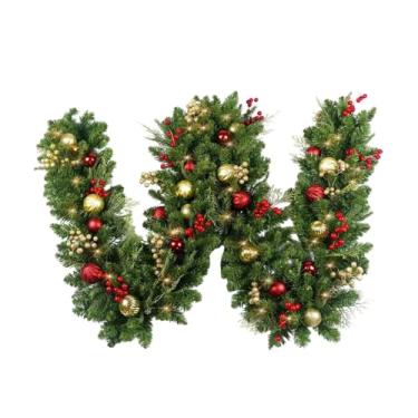 Imagem de XLWLLNJ Guirlanda Natalina Artificial, Decoração Criativa para Pendurar, Enfeite de Natal para Porta de Entrada, 270 cm