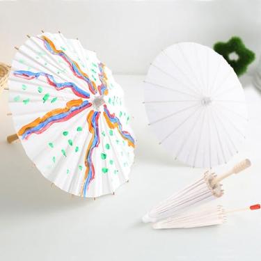 Imagem de Guarda-chuvas de papel para guarda-sol, guarda-chuva decorativo de papel colorido, guarda-sol, decoração escolar, foto, cosplay, adereço, exibição de arte (diâmetro 30 cm / 11,8 pol.)