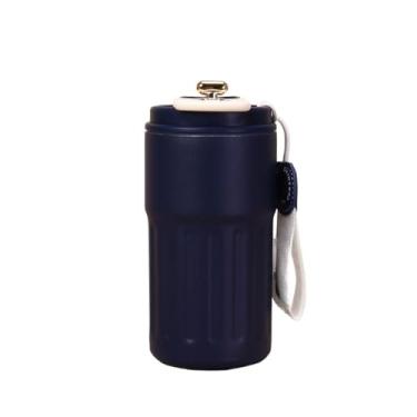 Imagem de Copo Térmico Inteligente 420ml com Display Digital – Xícara de Café em Aço Inox Tampa com Trava(AZUL)