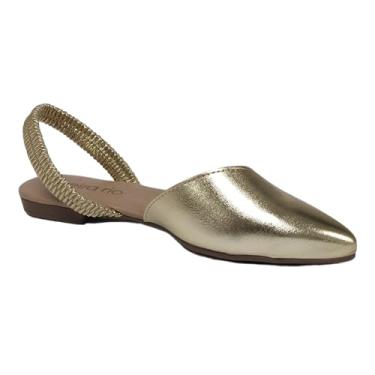 Imagem de Sapatilha Chanel Beira Rio Feminina Casual Dourada (38)