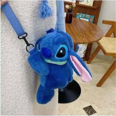Imagem de Mochila Bolsa Pelúcia Disney Lilo & Stitch - Stitch Cor:Azul - Importa