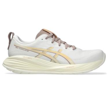 Imagem de ASICS Tênis de corrida masculino Gel-Cumulus 27, Branco/castanho, 39