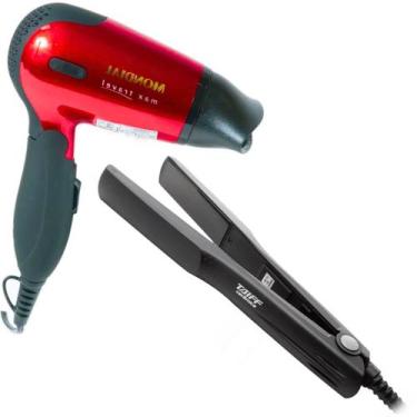 Imagem de Prancha taiff ceramica + secador de cabelo mondial de viagem sc-10  - 