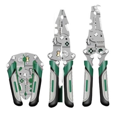 Imagem de Alicate Decapador de Fios Dobrável 18 em 1 Profissional – Automático, Corte e Crimpagem AWG 22-10 em Aço Inoxidável