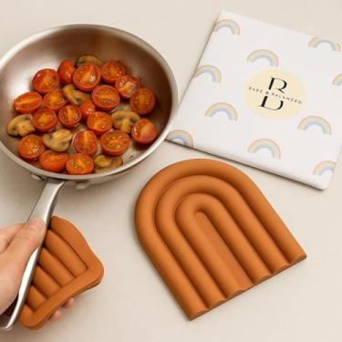 Imagem de Trivets de silicone coloridos e funcionais para panelas e frigideiras quentes - Suportes modernos e resistentes ao calor para bancada, almofadas quentes, tapetes de trivet multiuso, descanso de colher