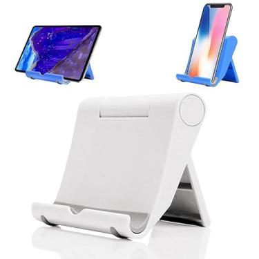 Imagem de Suporte de celular dobrável para mesa – suporte universal de vários ângulos, compatível com a maioria dos telefones e tablets