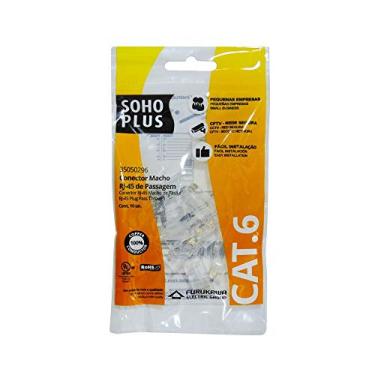 Imagem de 10 Peças Conector RJ45 Macho de passagem CAT6 FURUKAWA