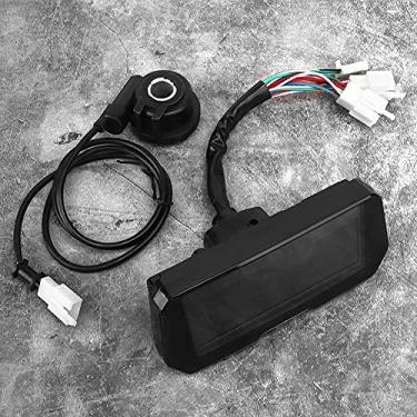 Imagem de aqxreight Odômetro 12000 RPM Velocímetro Digital LCD de 6 Marchas Universal para Motocicletas de 2/4 Cilindros/ou Distância de Velocidade ou Km Comutador Livre para H e Display da Unidade Odômetro