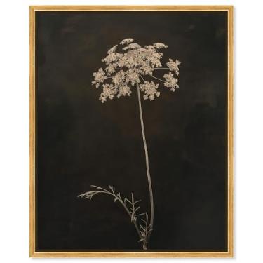 Imagem de Art Remedy Tela Starlit Bloomfall Gothic Botanicals, moldura dourada, 61 cm x 76 cm