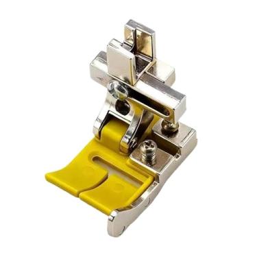 Imagem de predolo Calcador de rolo para costura, largura ajustável, multiuso, ao desgaste, universal, para máquina de costura de ponto fixo.