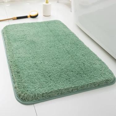 Imagem de Tapetes de banheiro, chenille absorvente macio e espesso, tapetes de microfibra de secagem rápida, tapetes de chuveiro laváveis à máquina, tapete de banho, acessórios de decoração de casa de banho