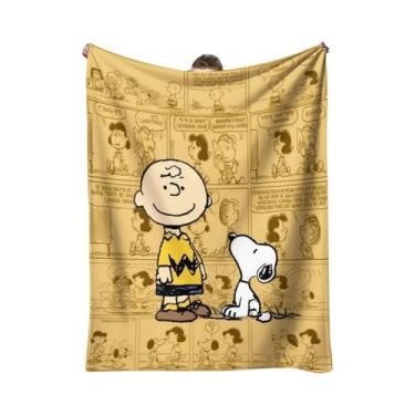 Imagem de Cobertor De Pelúcia Quente E Macio Com Estampa Do Snoopy Para Crianças