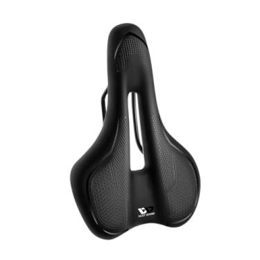 Imagem de YIJU Selim de ciclismo unissex, selim oco para mountain bike, para ciclismo e exercícios, Preto