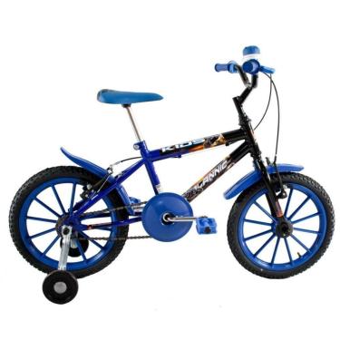 Imagem de Bicicleta Infantil Aro 16 Kids cor Azul com Preto-Masculino
