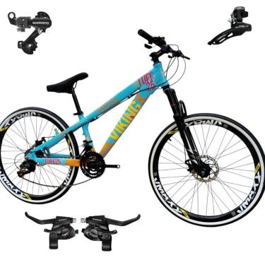 Imagem de Bicicleta 26 VikingX T25 21v Cambios Trocadores Shimano Pneu Faixa Branca 1.50-Unissex