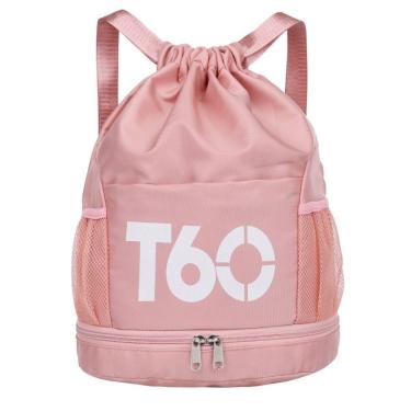 Imagem de Mochila Bolsa Saco com Cordão Esportiva Impermeável Anti roubo Academia Treino Passeio Multiuso-Unissex