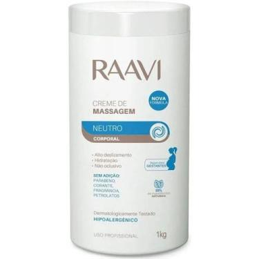 Imagem de Creme de Massagem Corporal Raavi Neutro 1kg