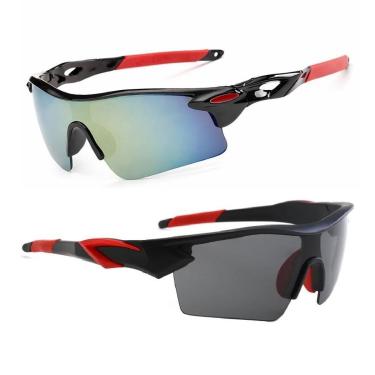 Imagem de Kit 2 Óculos De Sol Esportivo Bike Corrida Vôlei Pesca MTB Beach Tennis Proteção UV400-Unissex