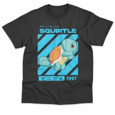 Imagem de Camiseta Squirtle Pokemon Desenho Manga Basica Estampada Unissex 100% 