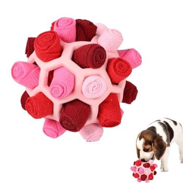 Imagem de Mira's Pocket Brinquedo de bola de snuffle para cães, brinquedo de mastigação de estimulação mental para cães e gatos, bola dispensadora de petiscos de 14 cm com design vazado, alimentador lento para