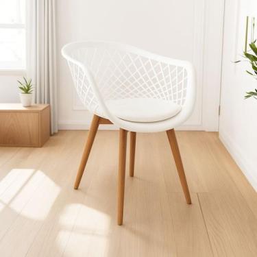 Imagem de Cadeira de Jantar Web com Assento Estofado - Geral, Branco, Branco, We