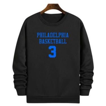 Imagem de Blusa Moletom Gola Basquete Philadelphia Basketbal número 21 - Loja Cl