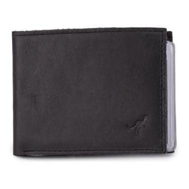 Imagem de Carteira Porta Cartão Compacta Slim Couro Bovino com plástico - Ello G