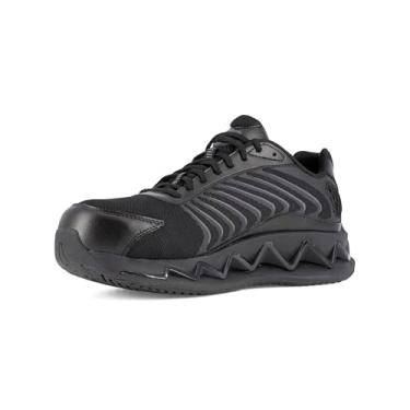 Imagem de Reebok Tênis de construção masculino Work RB3220 Zig Elusion Heritage Work Preto Safety, 3 Largo, Preto, 3 Wide