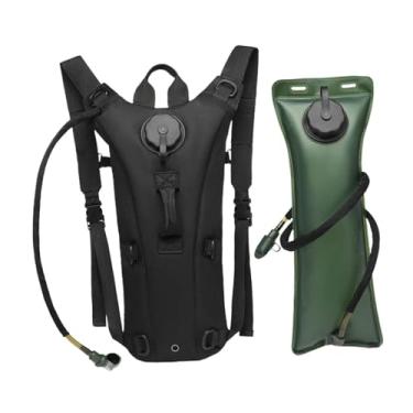 Imagem de Aymzbd Mochila de hidratação de 8 litros, mochila multifuncional para caminhadas com reservatório de hidratação de 3 litros para homens e mulheres, Preto