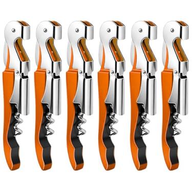 Imagem de Abridor de chaves de vinho, abridor de garrafa de vinho inoxidável para aplicações em casa, escritório, cozinha, restaurante, bar (6, laranja)