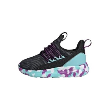 Imagem de adidas Tênis Baby Lite Racer Adapt 7.0, Preto/Roxo Burst/Flash Aqua, 10 Toddler