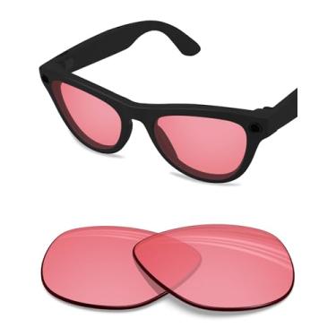 Imagem de BLAZERBUCK Lentes de reposição polarizadas anti-sal para óculos de sol RayBan Meta Skyler RW4014 (Gen 2) 52 mm, Rosa HD, 0