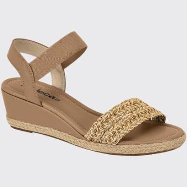 Imagem de Sandália Feminina Anabela Salto Médio Slide Trissê Moleca 5512.201.28558-Feminino