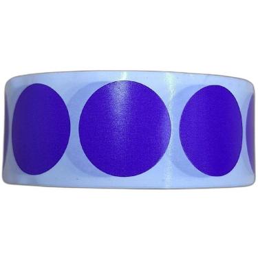 Imagem de Etiqueta Adesiva Bolinha Colorida Roxo 25Mm 2,5 Cm Rolo 1000