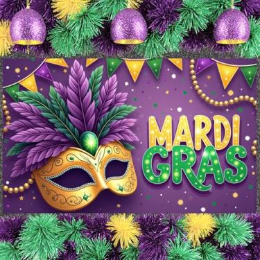 Imagem de Banner de carnaval de carnaval, decorações de festa de máscaras, cenário de carnaval, celebração, festa fotográfica, fotografia, para baile de máscaras, artigos de festa