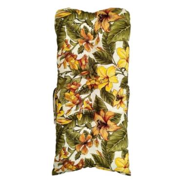 Imagem de Almofada 95x45cm para Bancos, Cadeiras e Sofás - Apoio Lumbar Ergonômico, Suave e Durável, Versátil para Casa, Office e Outros Móveis (ip05 LIRIO AMARELO)