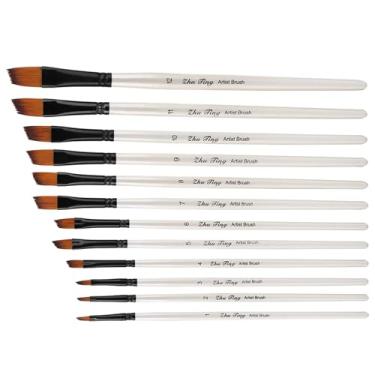 Imagem de Generic Conjunto de Caneta Pincel de Desenho Requintado Com 12 Peças, Arte Guache, Ferramentas de Pintura a óleo Em Cor de água, Pincéis de Tubo de Alumínio de Galvanoplastia para Aquarela, Pintura