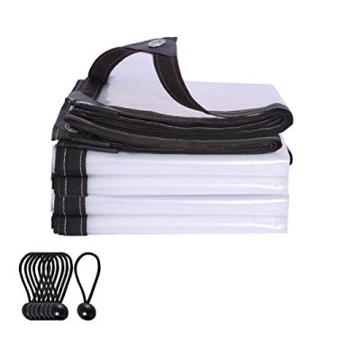 Imagem de Lona de Capa Transparente com Laços Elásticos Impermeável para Plantas Jardim Olhos Estufa canis Pátio Telhado Preservação Calor PVC Reutilizável