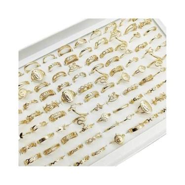 Imagem de Anéis De Dedo Femininos De Liga Com Design De Flor Grande, Crânio, Ara