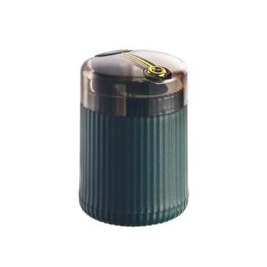 Imagem de Dispensador automático de palitos de dente portátil de plástico porta-palitos organizador de caixa de armazenamento (verde escuro)