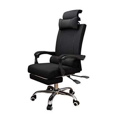 Imagem de Cadeira de jogos com apoio para os pés, mesa de escritório em casa, cadeira executiva, altura ajustável e braços giratórios, reclinável, ergonômica, encosto de cabeça e suporte lombar