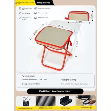 Imagem de Mini bolsa compacta dobrável – cadeira preguiçosa portátil para transporte fácil durante viagens ao ar livre