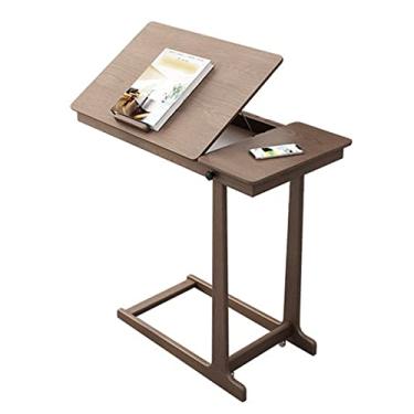 Imagem de Mesa de centro para sala de estar, mesa de canto móvel em forma de C para escritório em casa, quarto, banheiro, mesa de canto (cor: Estilo1) (Estilo2)