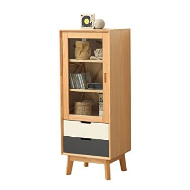 Imagem de Armário de vinho com porta e 2 gavetas, para sala de estar, escritório em casa, cozinha, adega, armário de vinho