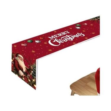 Imagem de Caminho De Mesa De Natal Do Papai Noel, Decoração De Férias De Inverno