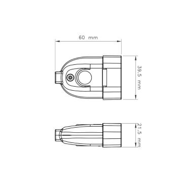 Imagem de Plugue Femea 2P 250 V 10 A Tramontina Preto